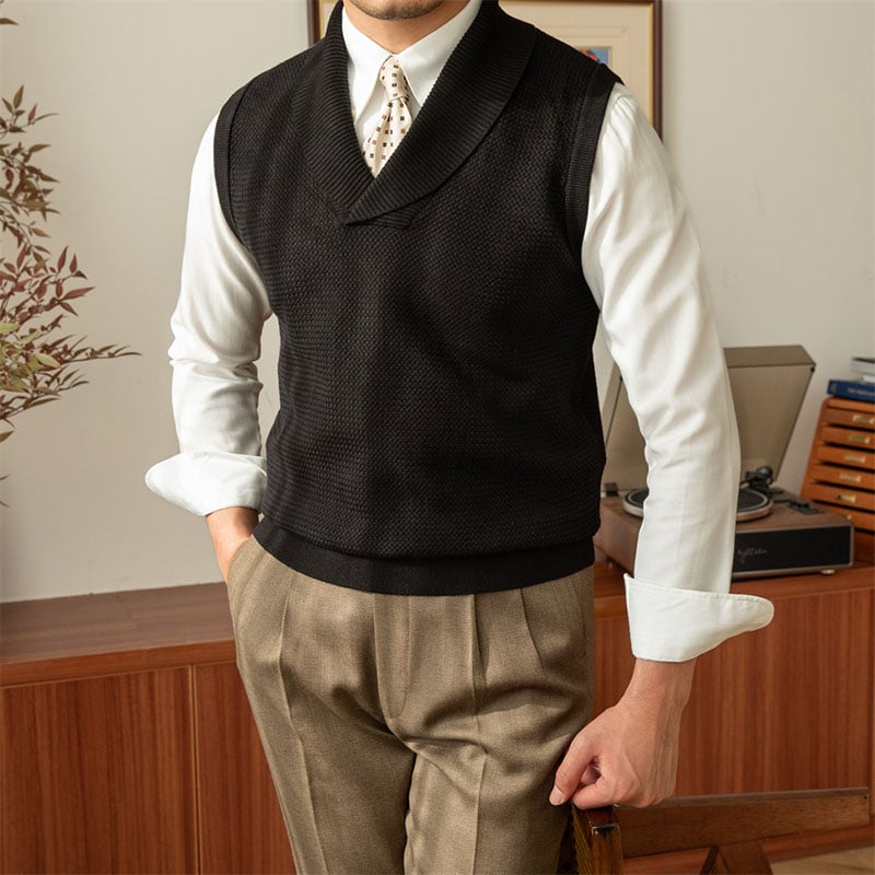 Men's casual collar knit vest (Buy 2 Free Shipping)