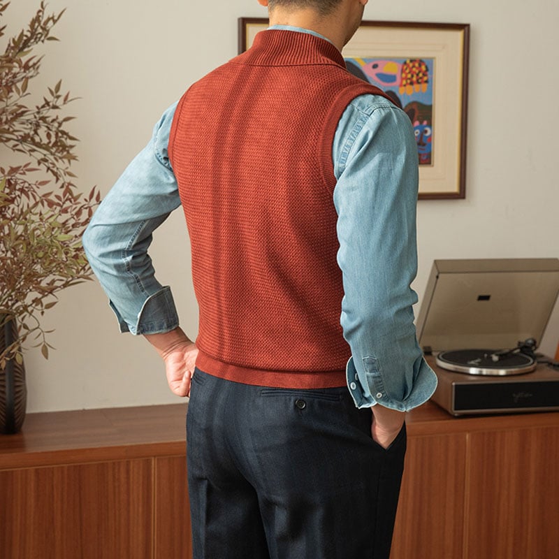 Men's casual collar knit vest (Buy 2 Free Shipping)