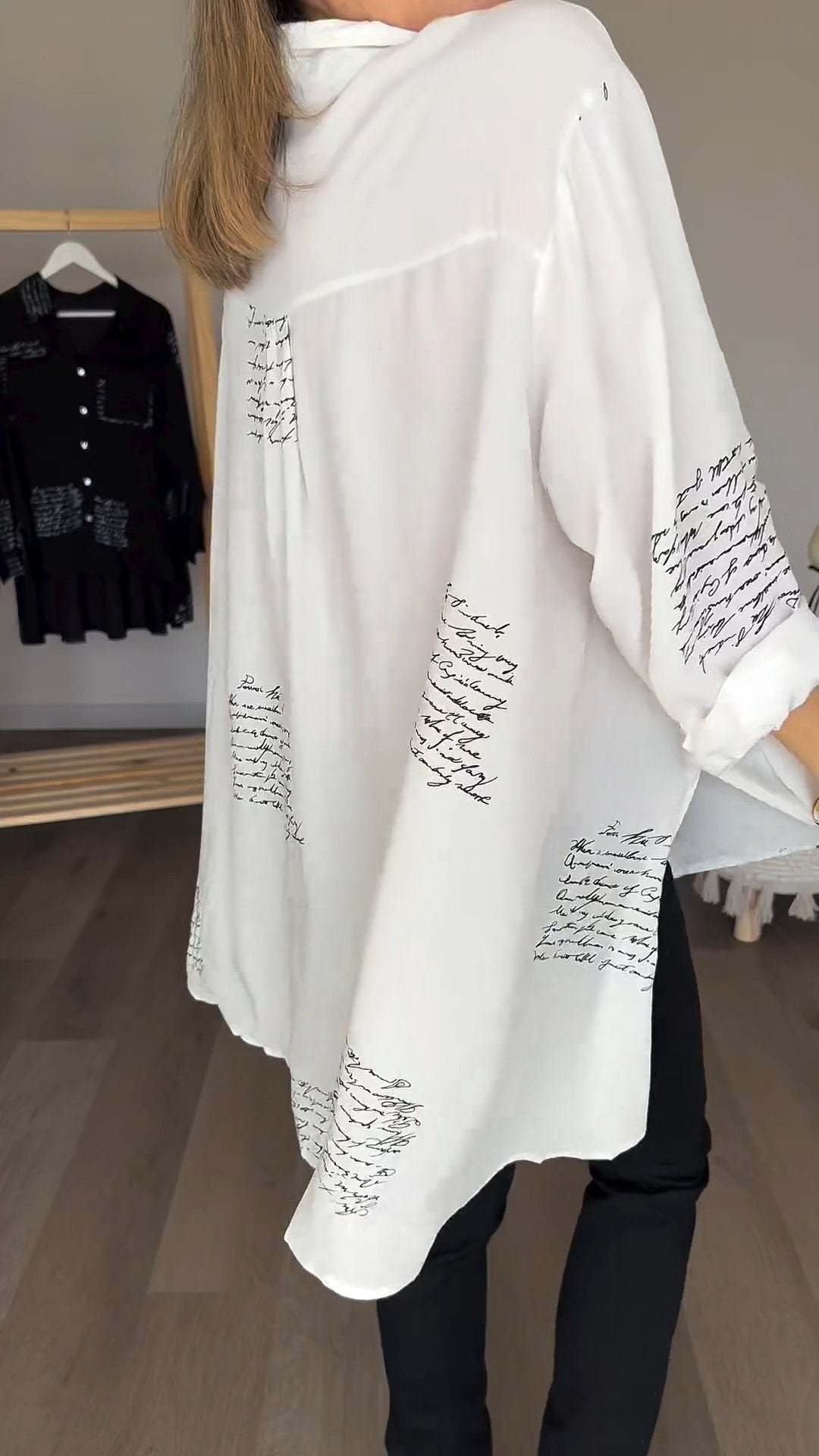 2025 new model Letter Print Fashion Lapel Shirt (Buy 2 Free Shipping)