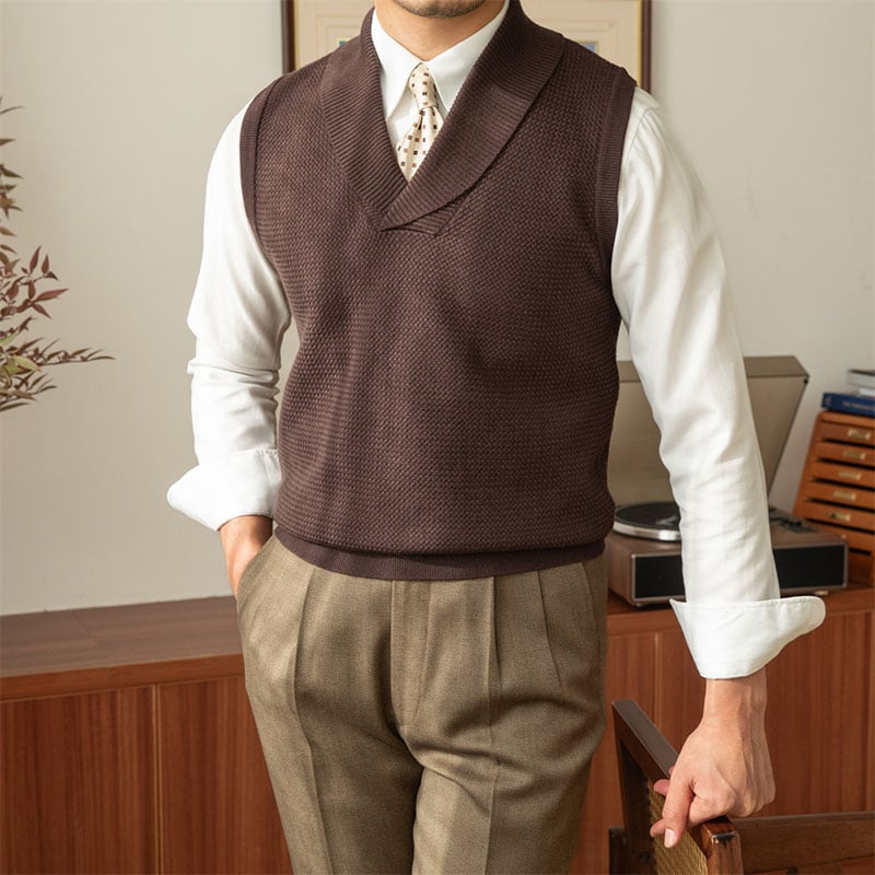 Men's casual collar knit vest (Buy 2 Free Shipping)