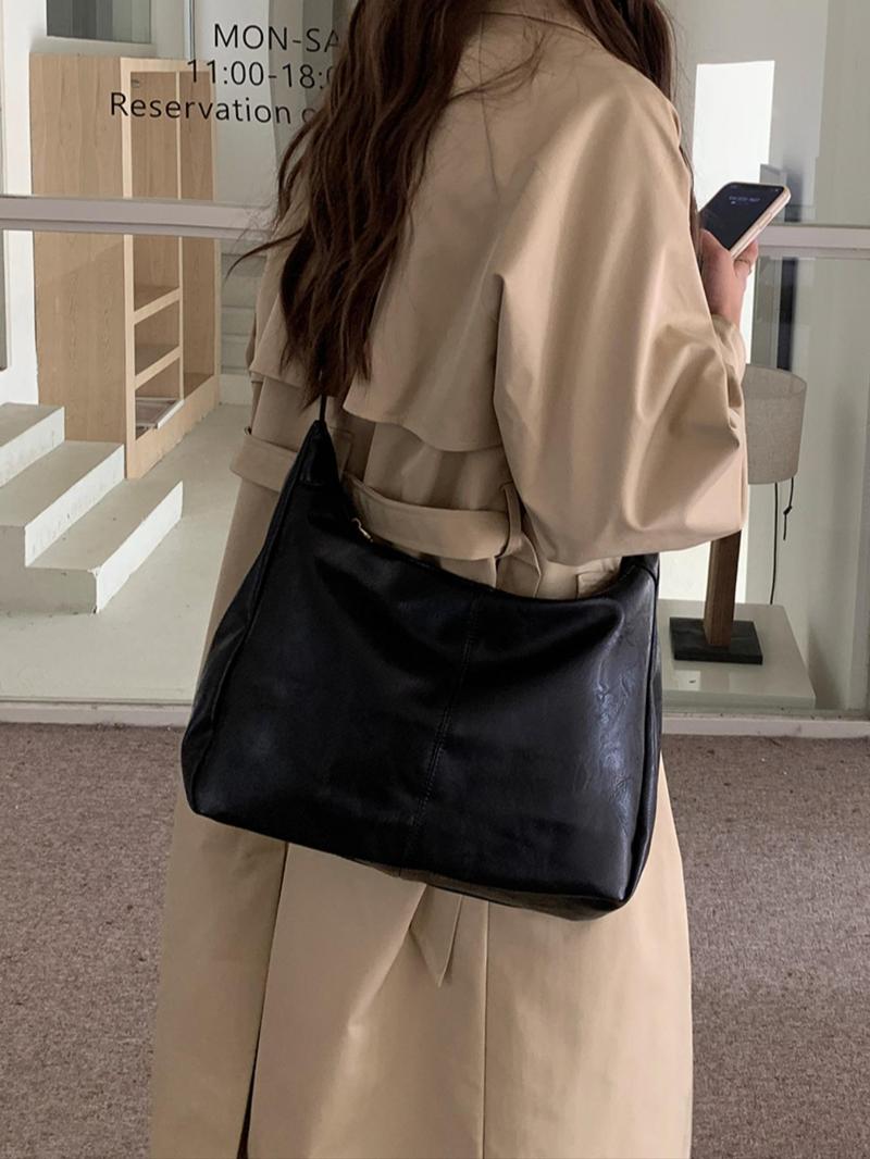 ❤️Solid Color Crossbody Bag, Fall Large Capacity Shoulder Bag for Daily Used, High-quality Daily Commuting Bag