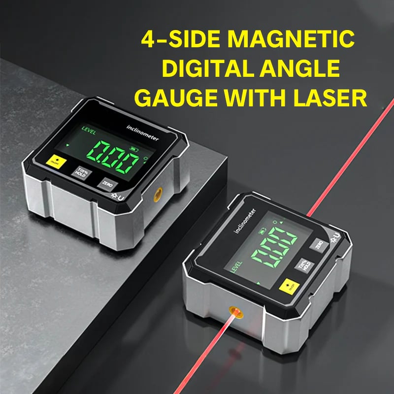 4-SideMagneticDigitalAngleGaugewithLaser