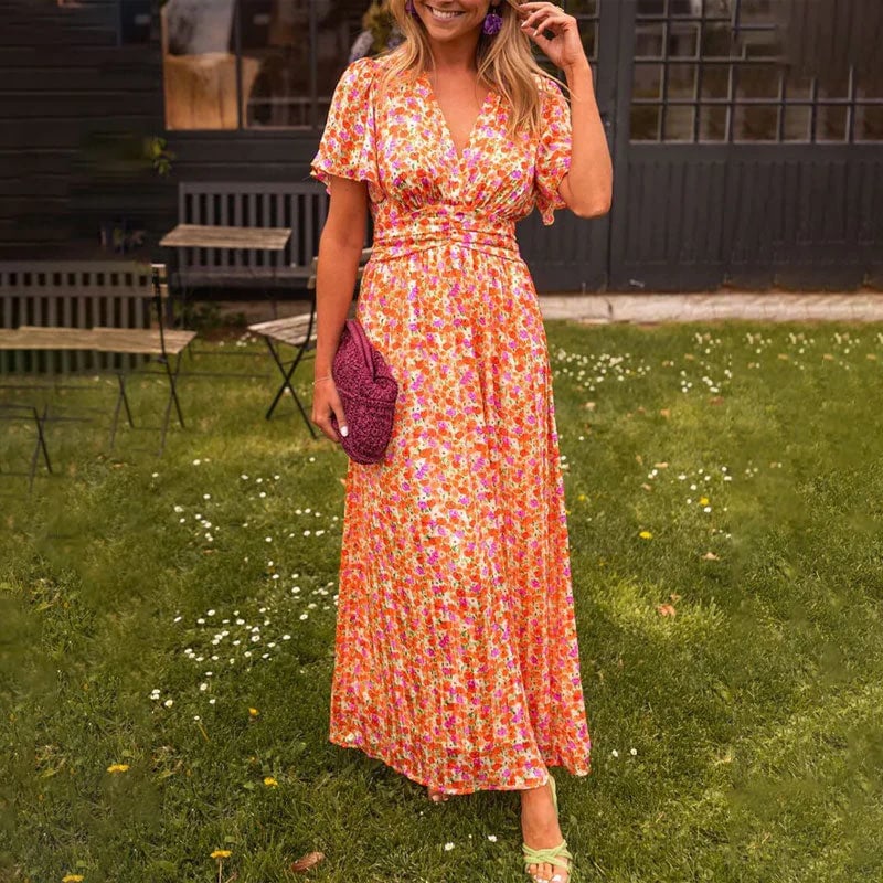 Cute vintage floral dress for women