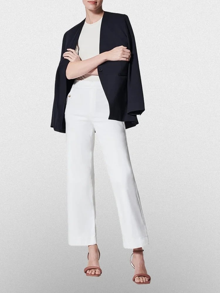 😍Tummy Control Twill Cropped Wide Leg Pant(Buy 2 Free Shipping)