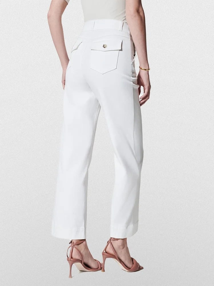 😍Tummy Control Twill Cropped Wide Leg Pant(Buy 2 Free Shipping)
