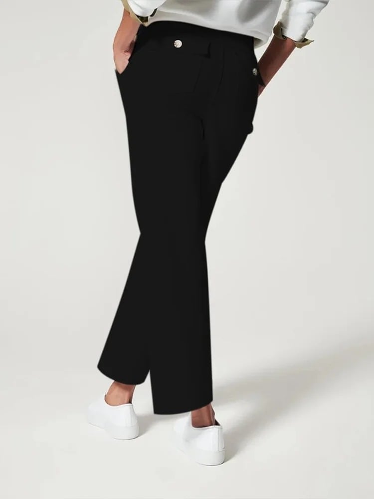 😍Tummy Control Twill Cropped Wide Leg Pant(Buy 2 Free Shipping)