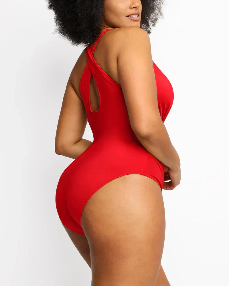 v-neck bodycon swimsuits