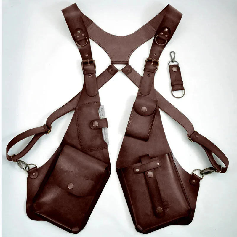 🦺new leather anti theft harness