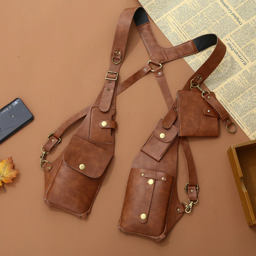 🦺new leather anti theft harness