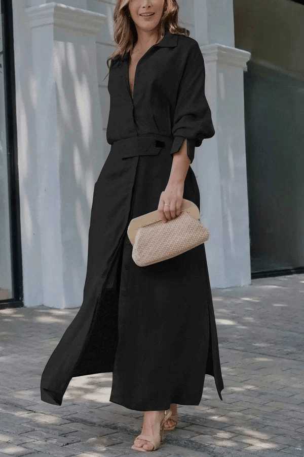 ๐49% OFF๐2025 Cotton And Linen Solid Color Maxi Dress