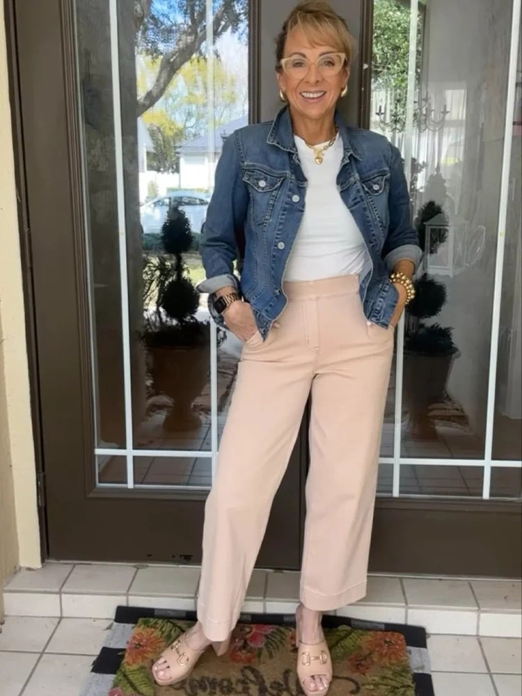 😍Tummy Control Twill Cropped Wide Leg Pant(Buy 2 Free Shipping)