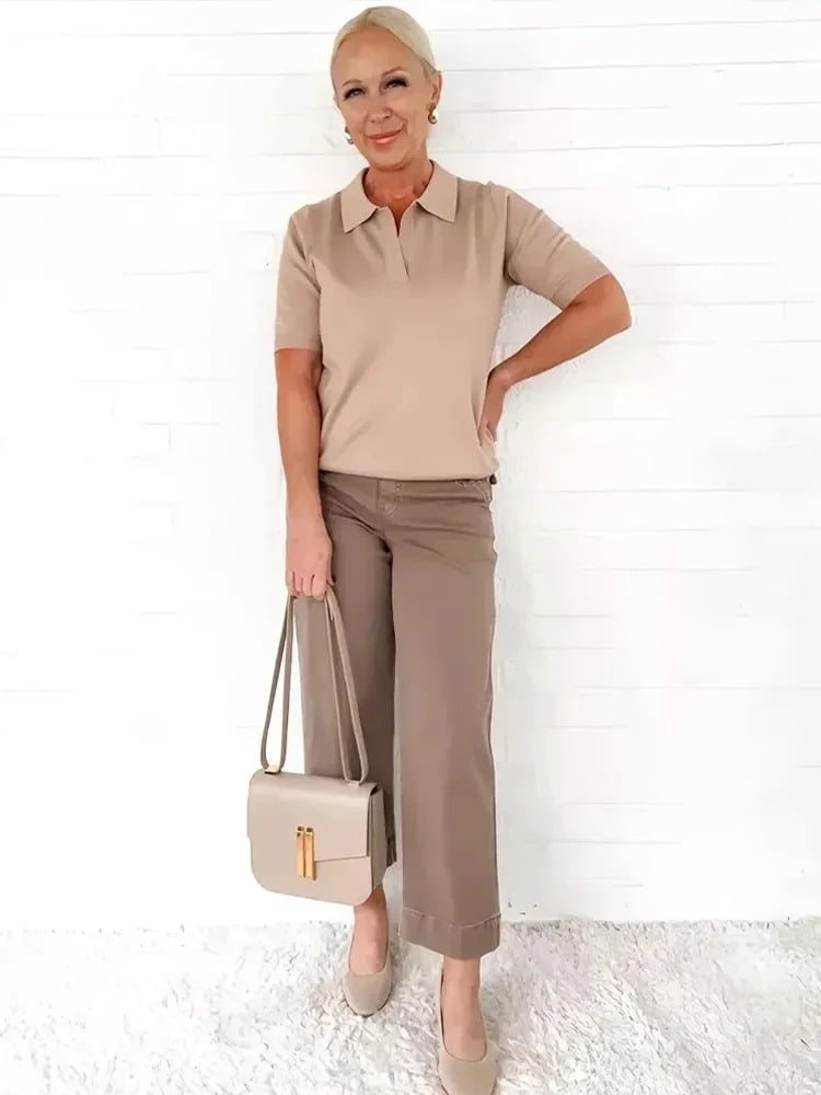 😍Tummy Control Twill Cropped Wide Leg Pant(Buy 2 Free Shipping)