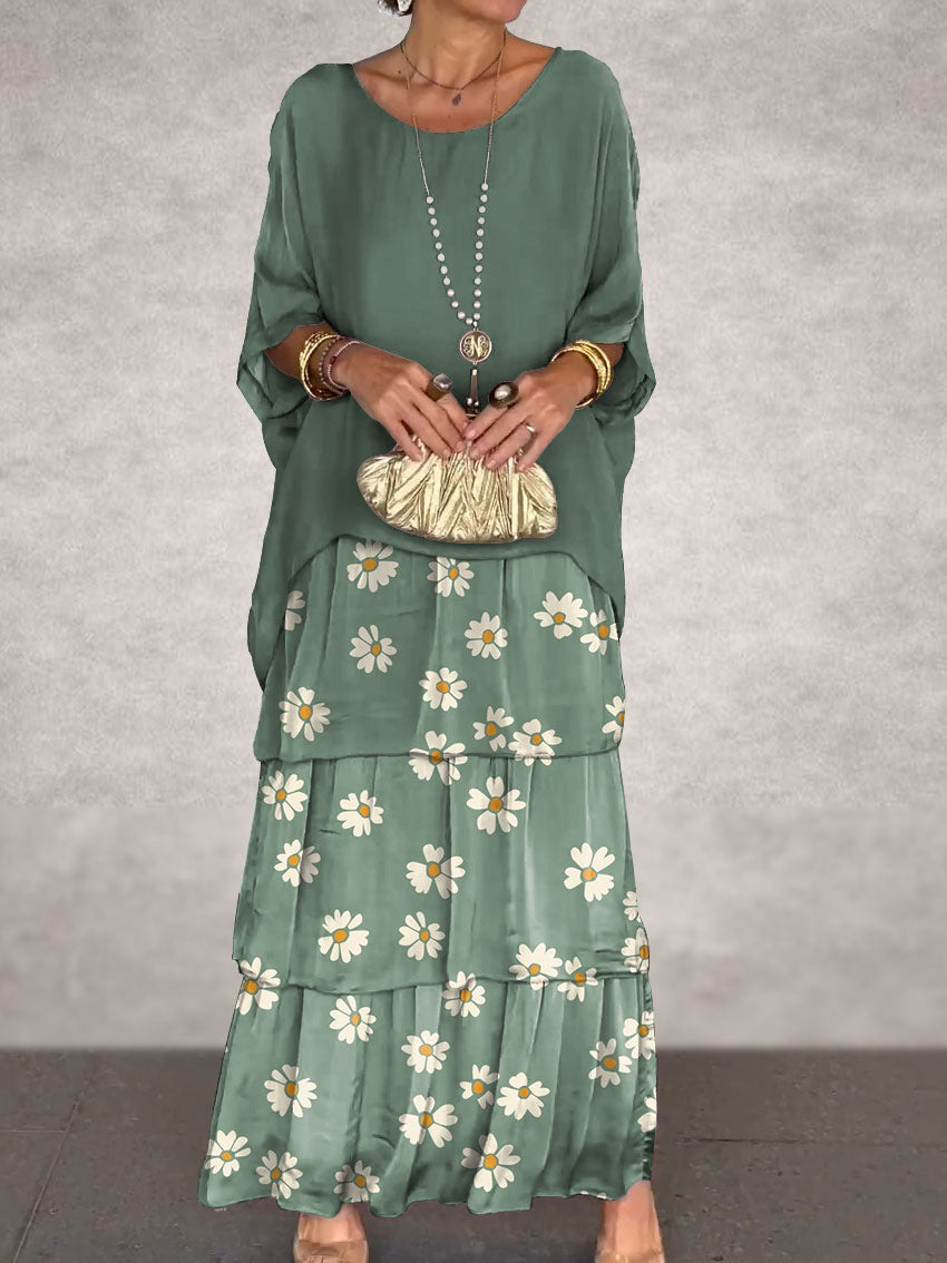 Elegant Solid Flounce O Neck A Line Dresses - Buy two and get free shipping