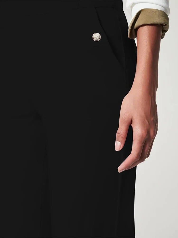 😍Tummy Control Twill Cropped Wide Leg Pant(Buy 2 Free Shipping)