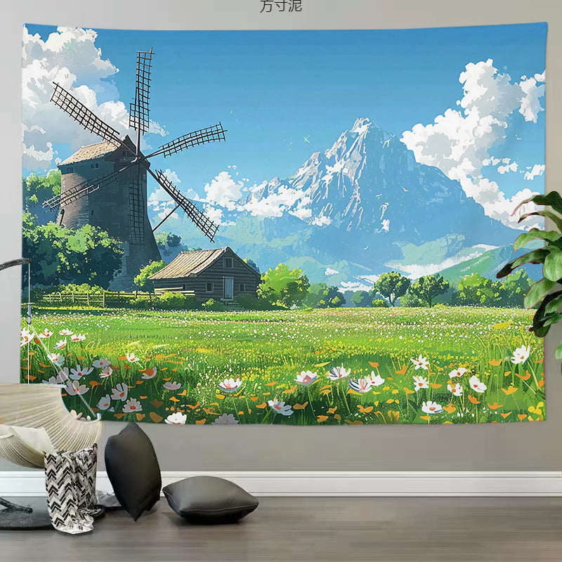 Natural scenery hanging cloth