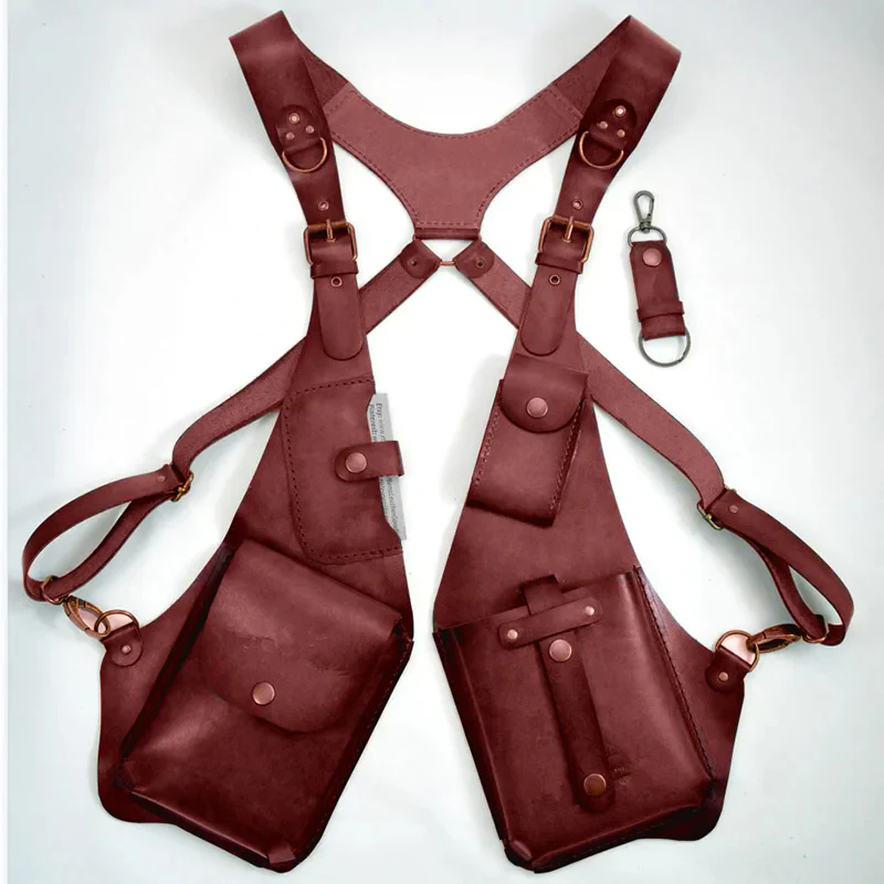 🦺new leather anti theft harness