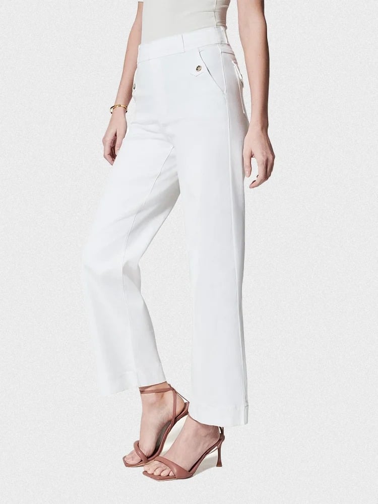 😍Tummy Control Twill Cropped Wide Leg Pant(Buy 2 Free Shipping)