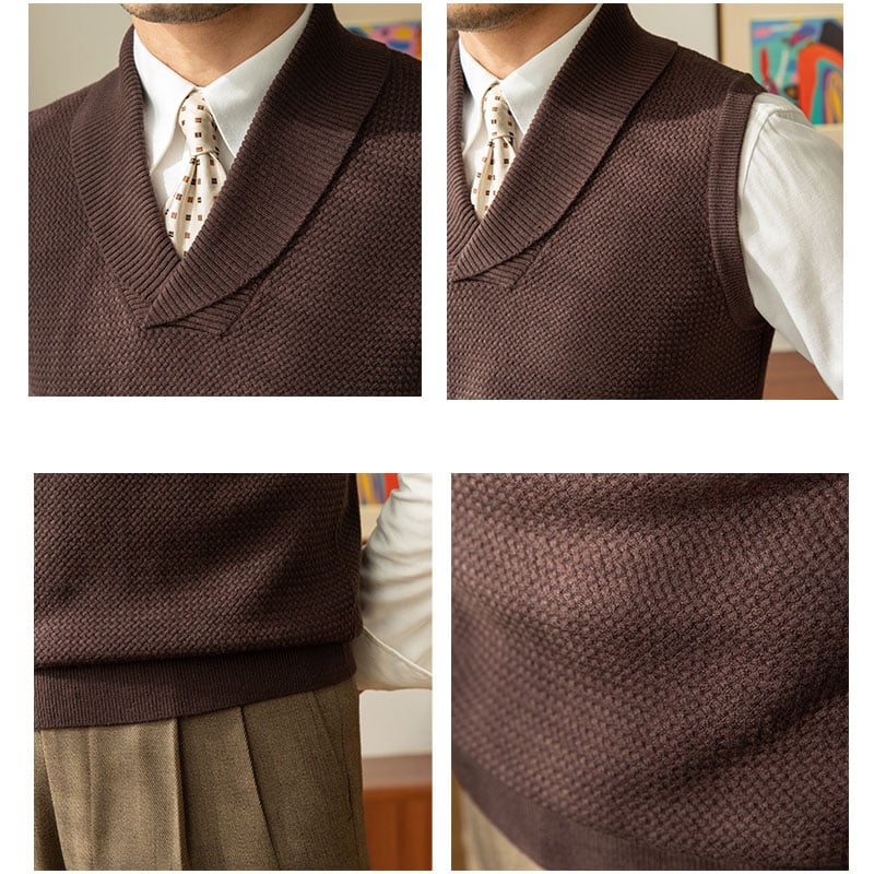 Men's casual collar knit vest (Buy 2 Free Shipping)