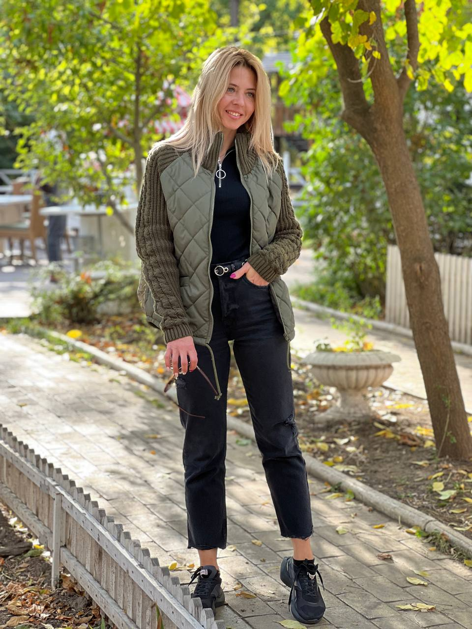 🔥Hot sale-Women's knitted patchwork jacket
