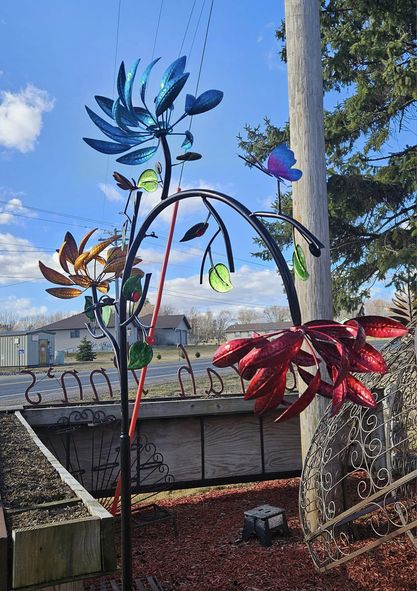 🔥70% OFF -Beautiful Summer Multi Colored Flowers Wind Spinner