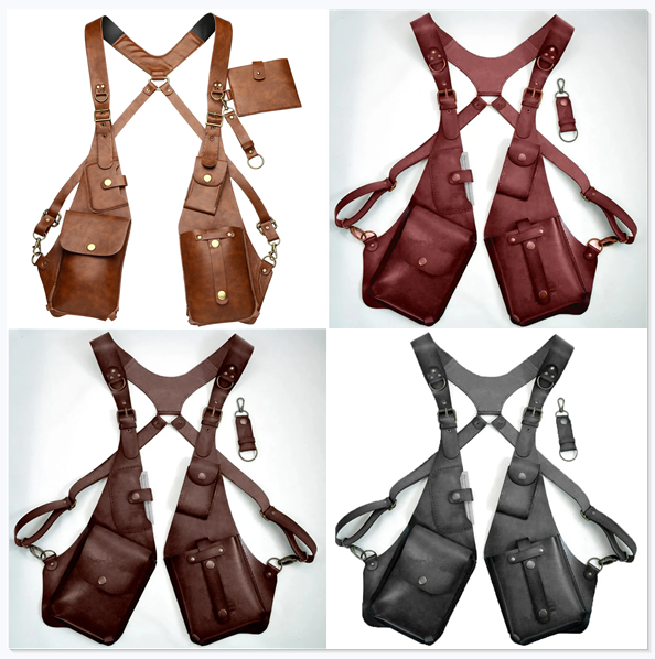 🦺new leather anti theft harness