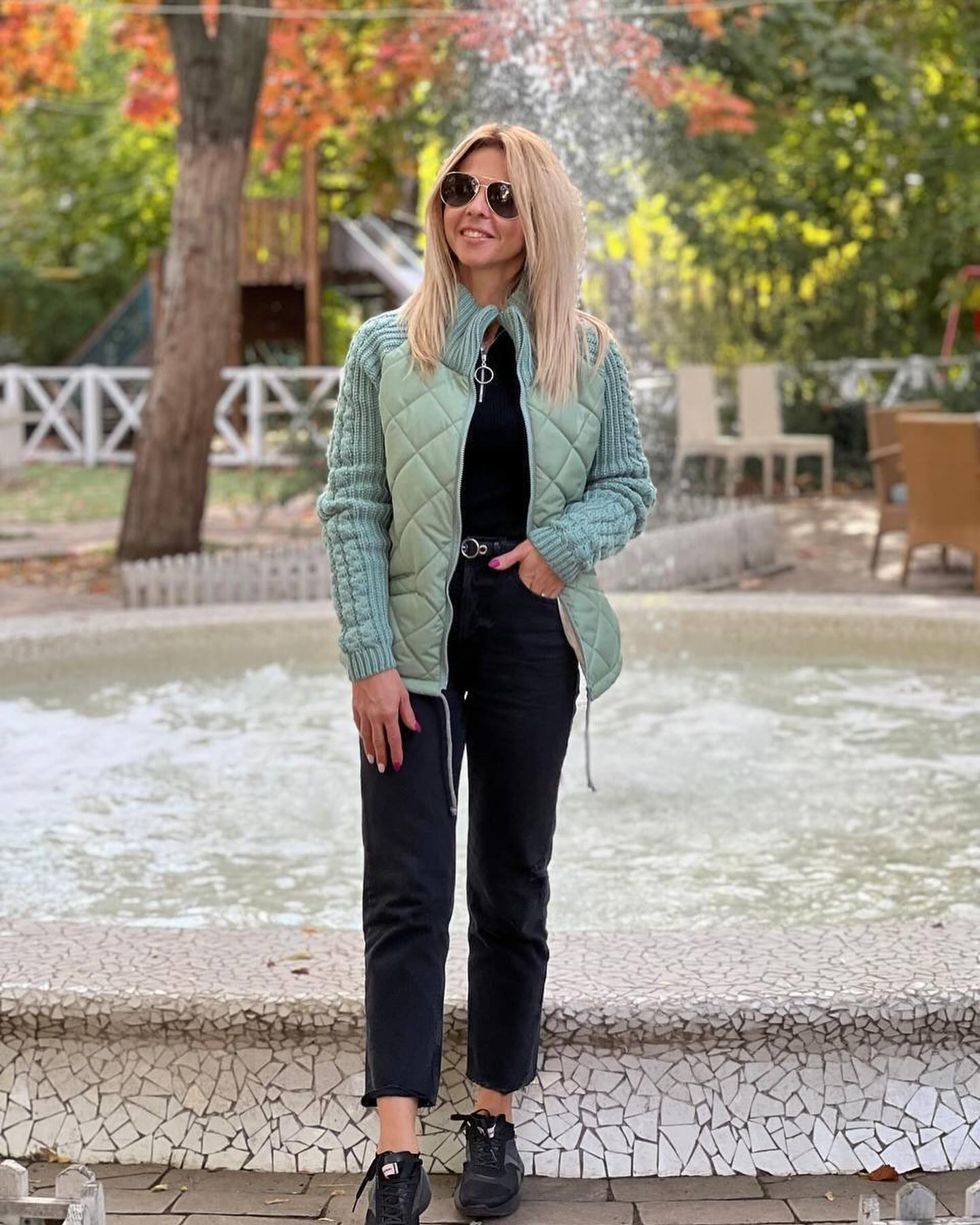 🔥Hot sale-Women's knitted patchwork jacket