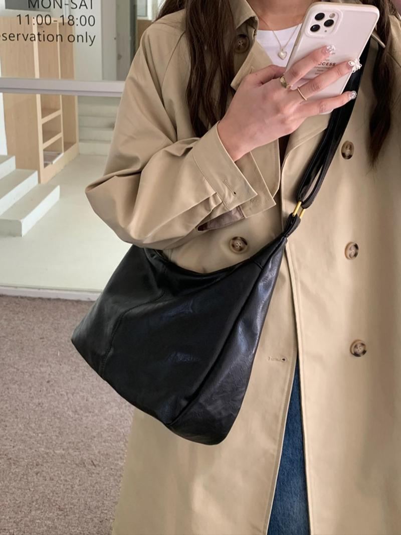 ❤️Solid Color Crossbody Bag, Fall Large Capacity Shoulder Bag for Daily Used, High-quality Daily Commuting Bag