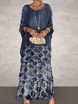 Elegant Solid Flounce O Neck A Line Dresses - Buy two and get free shipping