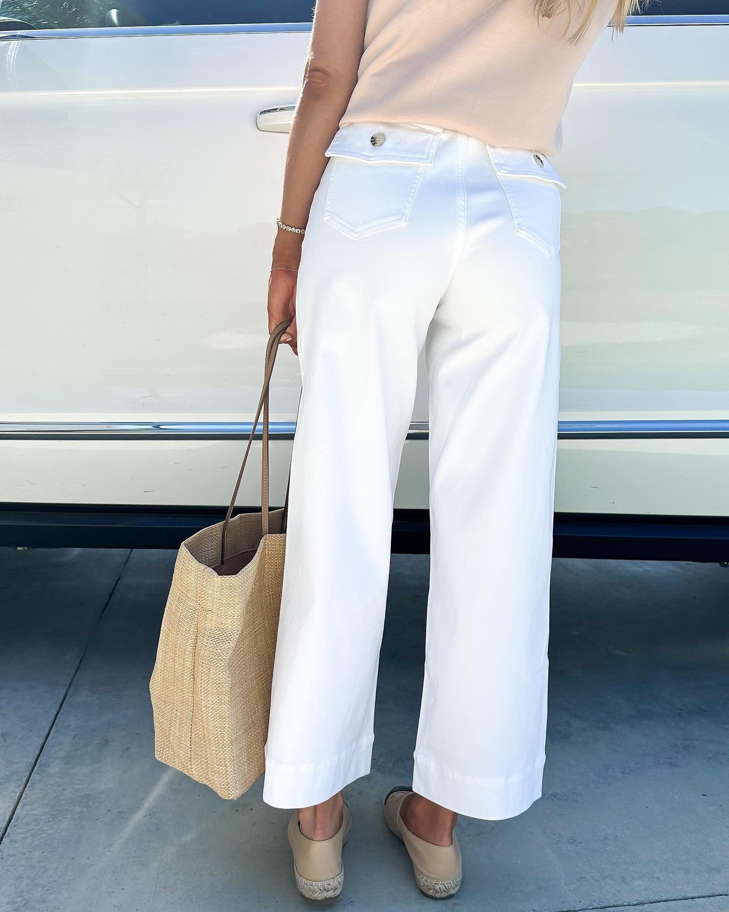 😍Tummy Control Twill Cropped Wide Leg Pant(Buy 2 Free Shipping)