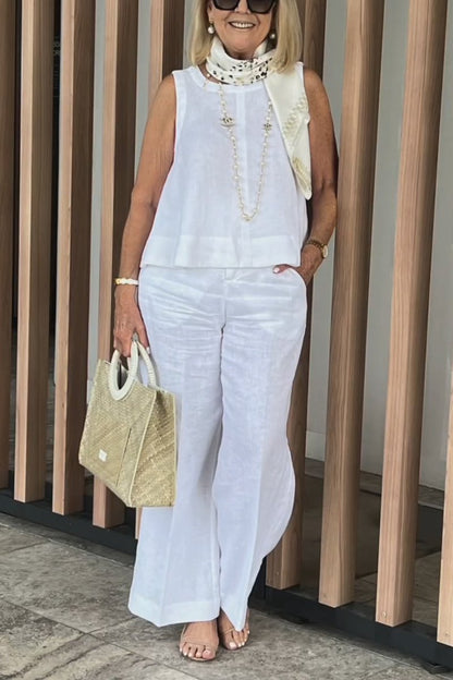 Limited time offer🔥Cotton and linen sleeveless suit