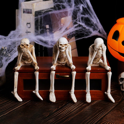 Halloween Fireplace Simulation Skull