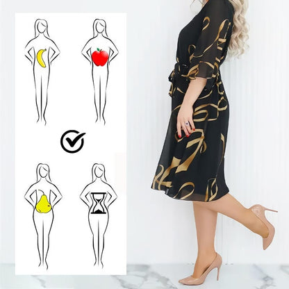💃Elegant, loose midi dress with ruffled sleeves