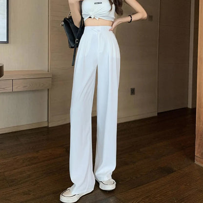 Figure-flattering versatile high-waisted wide leg trousers(Buy 2 pieces for free shipping)