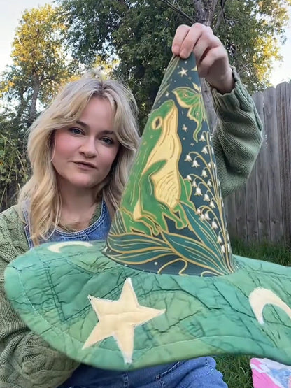 🔥🔥 The Quilted Witch Hat | Handcrafted Folk Art Hat