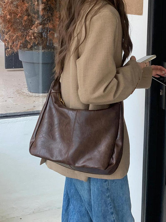 ❤️Solid Color Crossbody Bag, Fall Large Capacity Shoulder Bag for Daily Used, High-quality Daily Commuting Bag