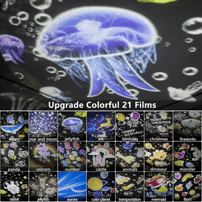 ⭐Projector Night Light for Kids 15 Sets of Films🌙Type-C Charging🔋