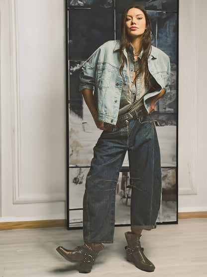 🎁This Week's Special Price $39.99💥Casual And Trendy Mid-Rise Tube Jeans