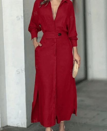 🎁49% OFF🎁2025 Cotton And Linen Solid Color Maxi Dress