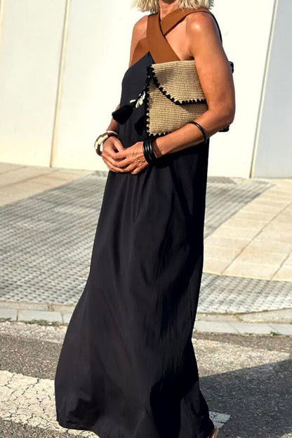 Women's cross backless sleeveless dress