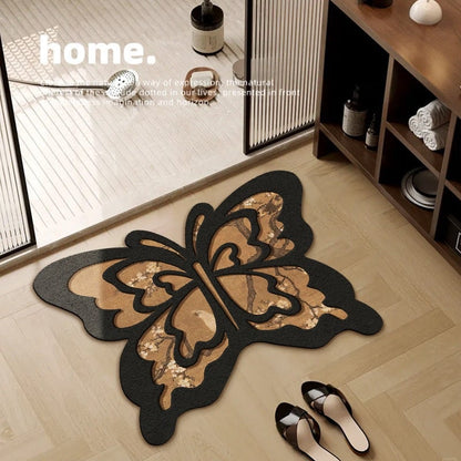 3D Butterfly Non-Slip Absorbent Floor Mat Rug