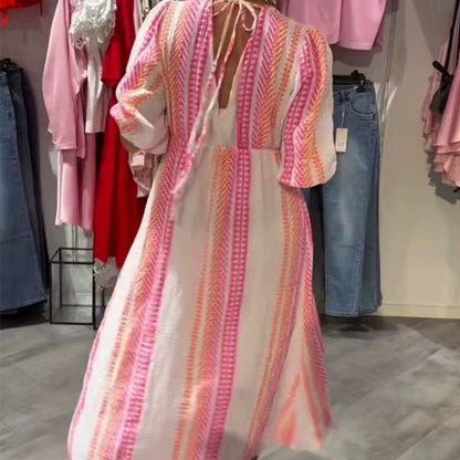 🏖️Summer Cool Deal: 49% OFF!!🎀Women's V-Neck Printed Dress