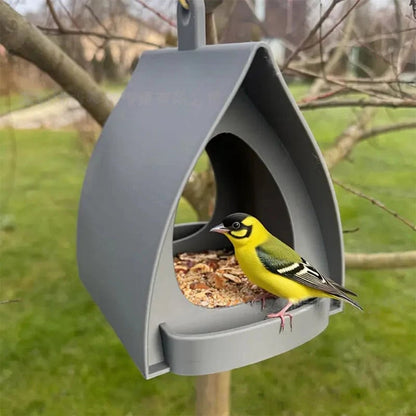 Hanging Bird Feeder for Garden with Roof