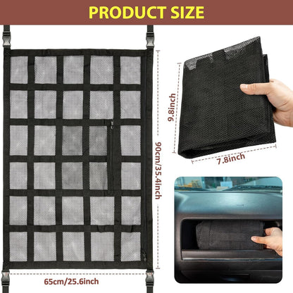 🔥✨HOT SALE -2025 Upgrade Car Ceiling Cargo Net Pocket