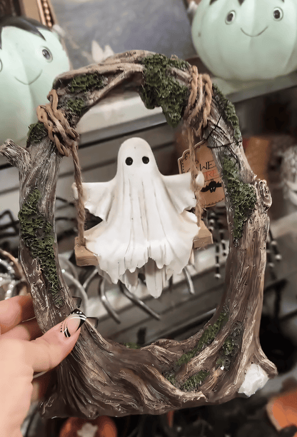 2025 Swinging Shadows: Ghost on a Tree Swing