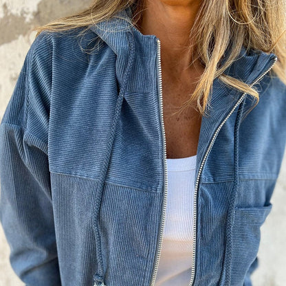 🔥Women's Casual Lapel Hooded Jacket