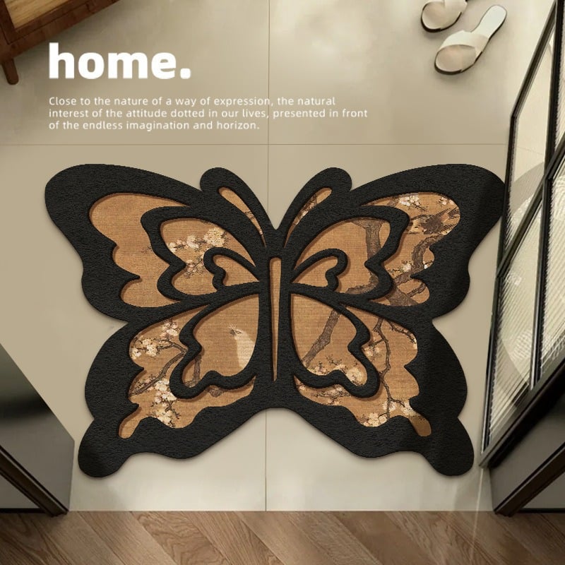 3D Butterfly Non-Slip Absorbent Floor Mat Rug