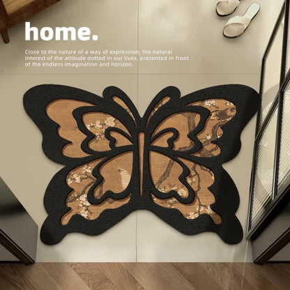 3D Butterfly Non-Slip Absorbent Floor Mat Rug