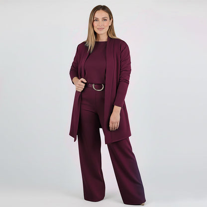 Fashionable women's cardigan suit