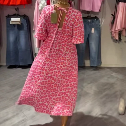🏖️Summer Cool Deal: 49% OFF!!🎀Women's V-Neck Printed Dress