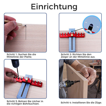 Hole punch for drawer handles